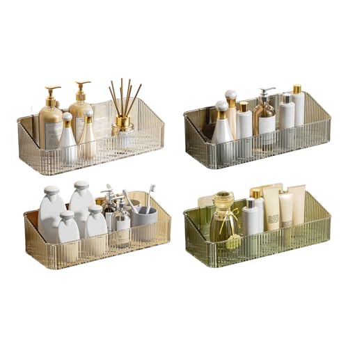 Adhesive Shower Caddys,Bath Organizers with Large Capacity,Not Drilling Bathroom Organizers Shelves Kitchen Racks - color: Green