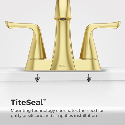 Pfister Willa Bathroom Sink Faucet, 4-Inch Centerset, 2-Handle, 3-Hole, NSF Certified, Brushed Gold Finish, LF048MALBG (Pack of 3) - color: Brushed Gold, size: 3 Pack