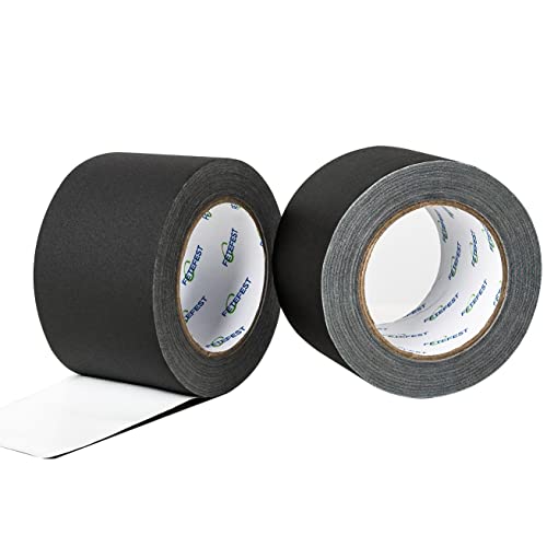 Gaffers Tape 3 inch Black 2/Pack, 30 Yards Each, Heavy Duty, Professional Grade Large Gaffer Tape, Non-Reflective No Residue Hand Tear Self-Adhesive (3 inch Black, 2 Rolls) - color: 3" Black (2 Rolls)