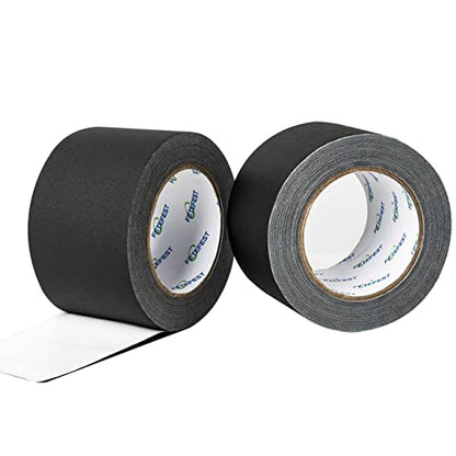 Gaffers Tape 3 inch Black 2/Pack, 30 Yards Each, Heavy Duty, Professional Grade Large Gaffer Tape, Non-Reflective No Residue Hand Tear Self-Adhesive (3 inch Black, 2 Rolls) - color: 3" Black (2 Rolls)