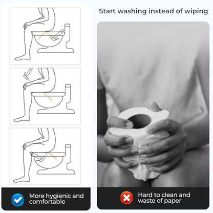 Handheld Toilet Bidet Sprayer for Toilet - 2 Spray Functions for Bathroom Diaper Shower,Premium Stainless Steel Bathroom Bidet Hand-held Toilet Sprinkler (2 Spray Functions)