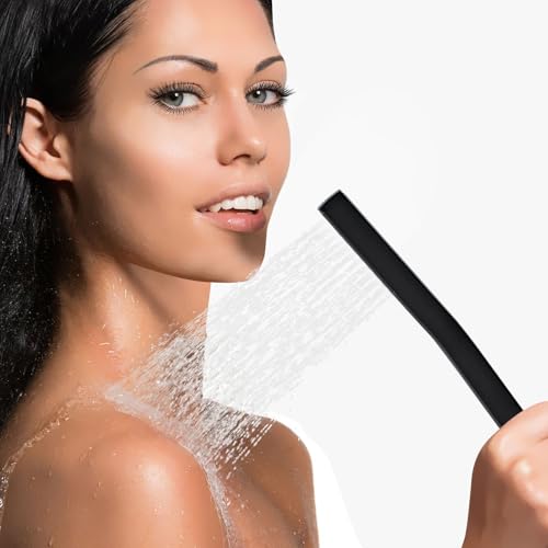 Handheld Shower Head，High Pressure Black Shower Head,Water Saving Detachable Shower Wand with Solid Brass Body and 5 ft Flexible Hose, Easy to Clean and Durable - color: Matte Black