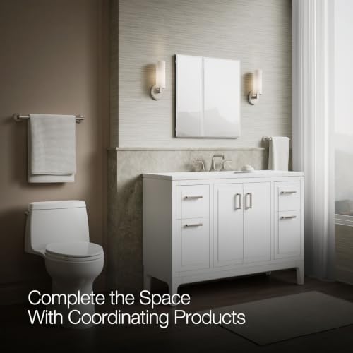 Kohler CB-CLC2526FS Bathroom Medicine Cabinet with Mirror, Beveled Mirror Doors, Adjustable Shelves, Rectangular Beveled Edge, 25 in. W x 26 in. H - size: 25 in. x 26 in., style: Beveled Edge