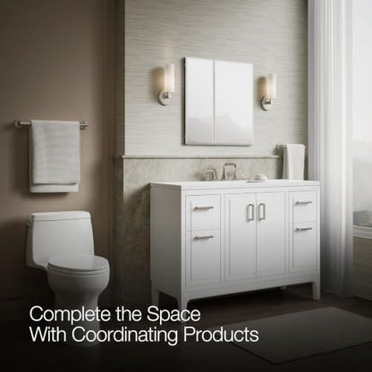 Kohler CB-CLC2526FS Bathroom Medicine Cabinet with Mirror, Beveled Mirror Doors, Adjustable Shelves, Rectangular Beveled Edge, 25 in. W x 26 in. H - size: 25 in. x 26 in., style: Beveled Edge