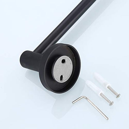 Black Bathroom Hardware Set Wall Mounted,24'' Towel Bar Adjustable,Toilet Paper Holder,Towel Ring,3-Piece Lavatory Shower Set with Gift Box,Black - size: 3 PCS