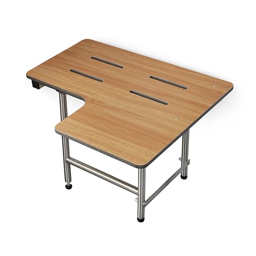 Seachrome 26" x 22.5" Teak Reversible Folding Transfer Tub/Shower Seat with Legs, ADA Compliant - color: Teak, size: 26 x 22.5 in.