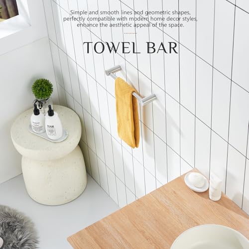 KOKOSIRI Bathroom Towel Bar Brushed Nickel 12-Inch Hand Towel Holder Rack Wall Mounted Bathroom Hardware Accessories Stainless Steel, B4007BR-L12 - color: Brushed Nickel, size: 12-Inch