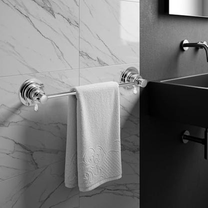 Extendable 17-28 inch Suction Cup Towel Bar,Bath Shower Towel Holder Shower Door Adhesive Towel Bar Suction Towel Rack (Suction Cup, Chrome)