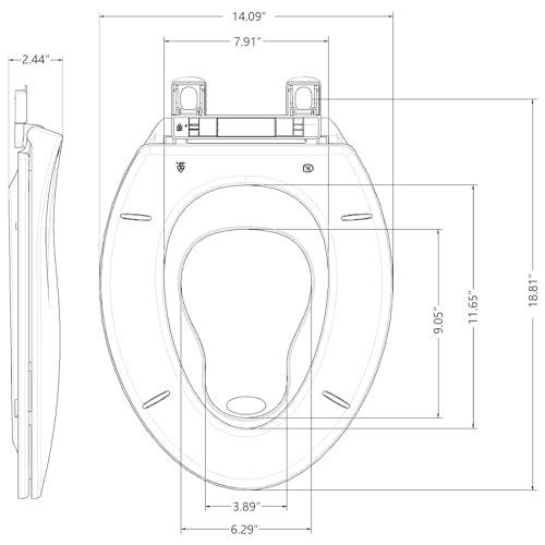 Toilet Seat, Elongated Toilet Seat with Toddler Seat Built in, Potty Training Toilet Seat Elongated Fits Both Adult and Child, with Soft Close, Never Loosen, Easy Install and clean - White - color: White, size: Elongated with Toddler Seat