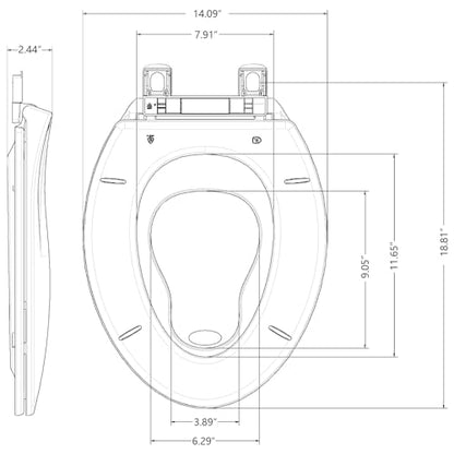 Toilet Seat, Elongated Toilet Seat with Toddler Seat Built in, Potty Training Toilet Seat Elongated Fits Both Adult and Child, with Soft Close, Never Loosen, Easy Install and clean - White - color: White, size: Elongated with Toddler Seat