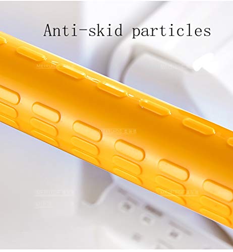 Grab Bars Handle Safety Support Hand Rails, Nylon Stainless Steel Anti-Slip Grab Bar,Single Arm White/Yellow Drop Fold Down Support Rail ,Bathroom Handrail For Elderly And Disabled , Toilet Safety Han - color: Yellow