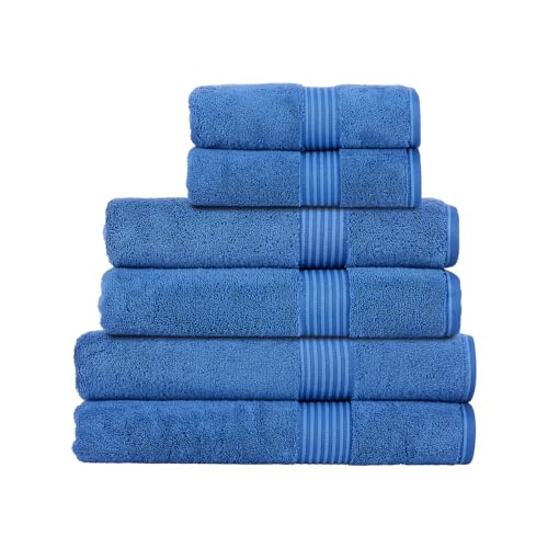 Christy Supreme Hygro Family Towel Set | Deep Sea Blue | 100% Luxury Supima Cotton | Ultra Soft | Super Absorbent | 650GSM | 2 Bath Sheets 2 Bath Towels 2 Hand Towels - color: Deep Sea, size: Family Towel Set