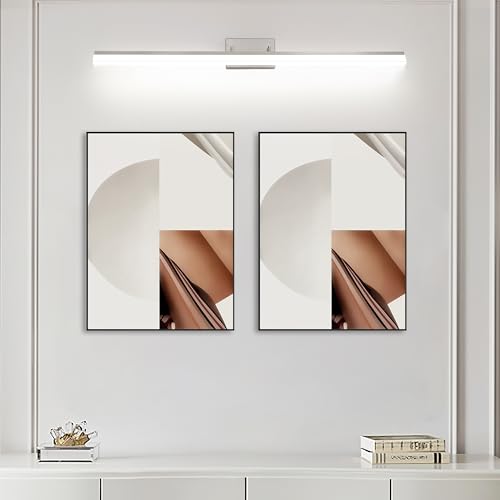 48 inch Bathroom Vanity Light, LED Modern Bathroom Light Fixtures Over Mirror, Dimmable 46W 5000K Cool White Vanity Lighting Fixture, Brushed Nickel Adjustable Vanity Light Bar-UL Certified - color: Cool White 5000K, size: 48 inch