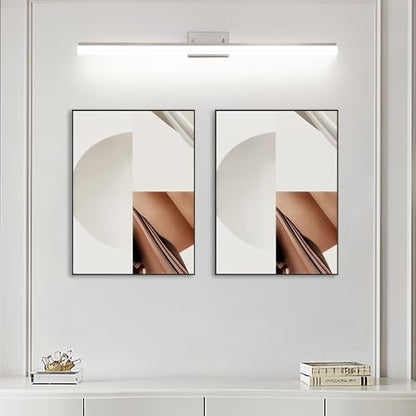 48 inch Bathroom Vanity Light, LED Modern Bathroom Light Fixtures Over Mirror, Dimmable 46W 5000K Cool White Vanity Lighting Fixture, Brushed Nickel Adjustable Vanity Light Bar-UL Certified - color: Cool White 5000K, size: 48 inch