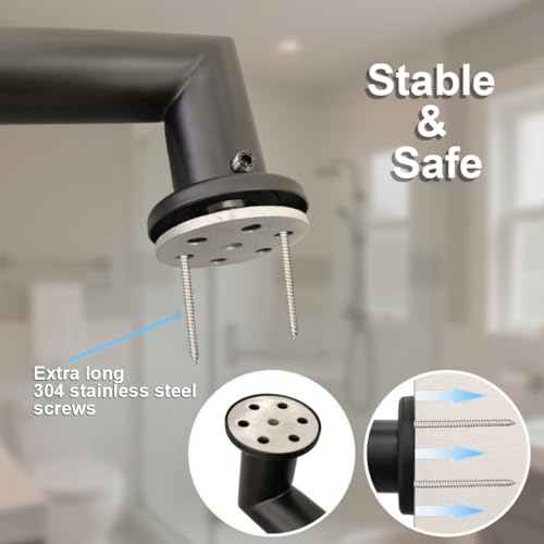 18 in Right Angle Bar, ADA Shower Handle, Polished Chrome, 2 Pack | 304 Stainless Steel, Right Angle Modern Design, ADA Compliant, Easy-Clean Polished Chrome, Safety Handrails for Bath & Shower - color: Right Angle Polished, size: 18 inch - 1.25 inch Dia
