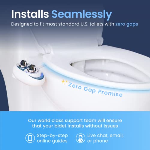 LUXE Bidet NEO 120 - Bidet Attachment for Toilet Seat, Rose Gold | Non-Electric, Single Nozzle, Self-Cleaning, Adjustable Water Pressure, Rear Wash - color: Rose Gold