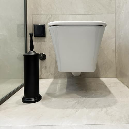 Matte BlackToilet Bowl Brush with Holder, Durable Bathroom Cleaning Tool, Modern Design for Easy Toilet Maintenance, Bathroom Cleaner Brush for Efficient Cleaning and Hygiene - color: Matte Black 2