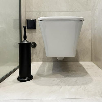 Matte BlackToilet Bowl Brush with Holder, Durable Bathroom Cleaning Tool, Modern Design for Easy Toilet Maintenance, Bathroom Cleaner Brush for Efficient Cleaning and Hygiene - color: Matte Black 2