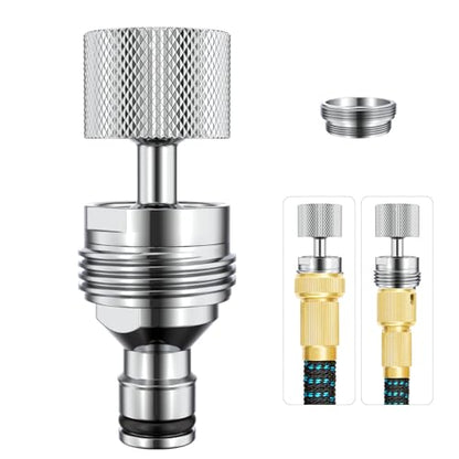 360° Swivel Quick Connect Faucet to Hose Adapter Sink Hose Aerator(Chrome) | Dishwasher Faucet Adapter, Male To Female Hose Adapter for Dishwasher, Kitchen, Garden - 15/16-27 Male to 55/64-27 Female - color: Faucet Hose Adapter-F