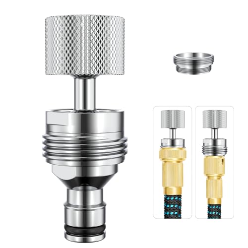 360° Swivel Quick Connect Faucet to Hose Adapter Sink Hose Aerator(Chrome) | Dishwasher Faucet Adapter, Male To Female Hose Adapter for Dishwasher, Kitchen, Garden - 15/16-27 Male to 55/64-27 Female - color: Faucet Hose Adapter-F