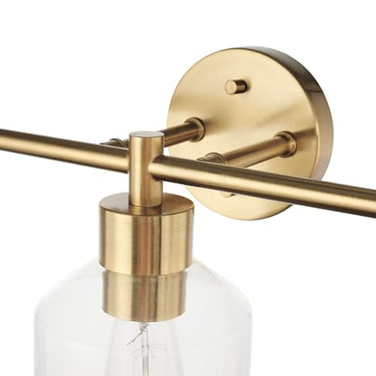 Globe Electric 51638 3-Light Vanity All-in-One Bathroom Set, 5 Piece Gold Finish - color: Gold
