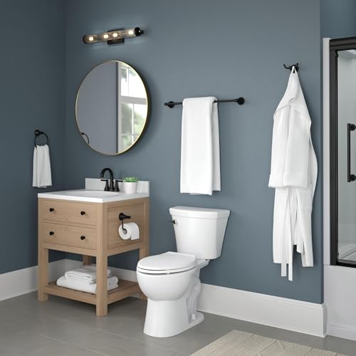 Delta Faucet Becker (1-Pack) Hand Towel Holder, Matte Black, Ring for Bathroom or Kitchen Sink, Wall Mounted BCK46-MB - color: Matte Black
