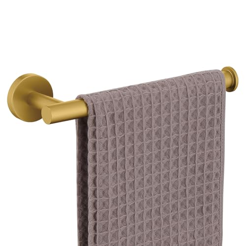 TASTOS Hand Towel Holder Towel Ring Brushed Gold, Premium Stainless Steel Hand Towel Bar Heavy Duty Wall Mounted Modern Bath Accessories, 9 Inch Towel Rack for Bathroom Kitchen - color: Brushed Gold