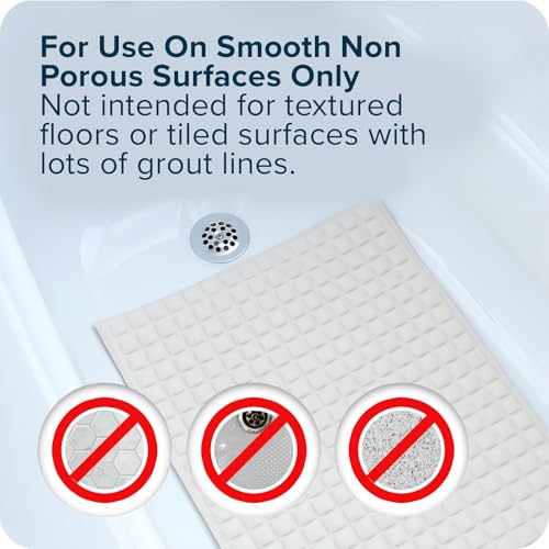 SlipX Solutions Pillow Top Soft Padded Non Slip Bathtub Mat, 27x15.5, Cream | Soft Anti Slip Bath Tub And Shower Mat, 700 Air-Filled Pillows, Strong Suction Cups, Extra Comfort Underfoot - color: Cream
