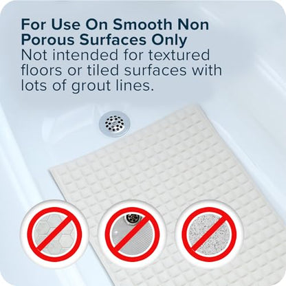 SlipX Solutions Pillow Top Soft Padded Non Slip Bathtub Mat, 27x15.5, Cream | Soft Anti Slip Bath Tub And Shower Mat, 700 Air-Filled Pillows, Strong Suction Cups, Extra Comfort Underfoot - color: Cream