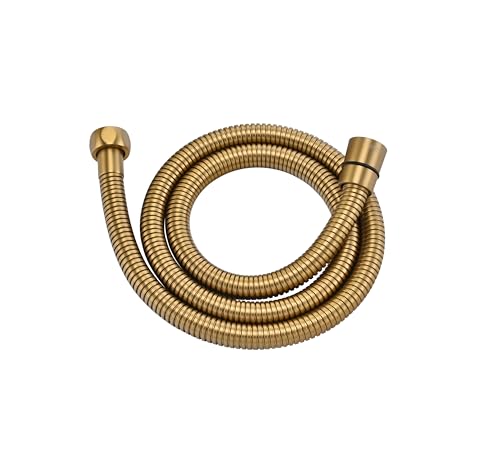 39 Inches 304 Stainless Steel Shower Hose Extra Long Gold | High pressure Bidet Hose,Flexible Showerhead Hose Replacement,Used In RV,Showerhead,Sprayer,Bidet,Pet Cleaning,Faucet,Bathtub - color: Gold, size: 39 Inches