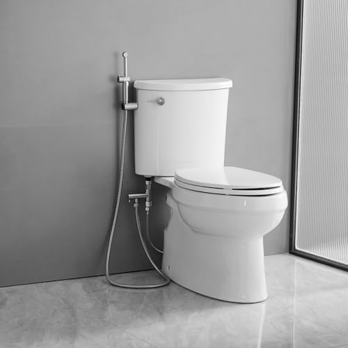 Brushed Nickel Bidet Sprayer Set,Handheld Bidet Taps | Attachment for Toilet,Solid Brass,Adjustable Water Pressure,Multi-use Sprayer for Feminine Care,Cloth Diaper & Pet Washing - color: Brushed Nickel