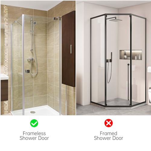 Linone 10 in Shower Door Hooks, 3 Pack | Towel Hooks for Bathrooms, Heavy Duty, Drilling-Free Extended Over Door, For Frameless Glass Shower Door - size: 10 IN-Black