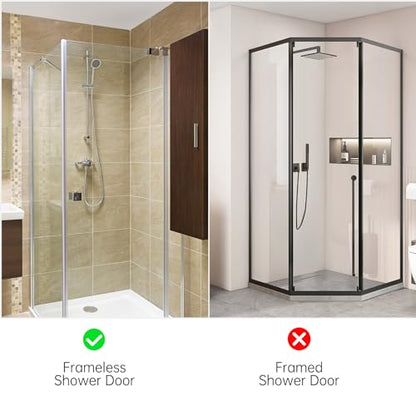 Linone 10 in Shower Door Hooks, 3 Pack | Towel Hooks for Bathrooms, Heavy Duty, Drilling-Free Extended Over Door, For Frameless Glass Shower Door - size: 10 IN-Silver