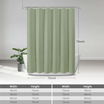 eachope Waterproof Fabric Shower Curtain,No Liner Needed,TPU Laminated Polyester Shower Curtain,Chevron Striped Design with Weighted Magnets and Metal Grommets,72"x78",Sage Green - color: Sage Green, size: 72"W x 78"L (Pack of 1)