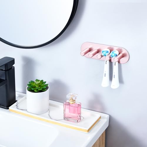 Electric Toothbrush Head Holder, Toothbrush Holders Wall Mounted, Adhesive Tooth Brush Head Holder Organiser, Electric Toothbrushs Holder, Shower Tooth Brushing Holder (Rose Gold, Large) - color: Rose Gold, size: Large
