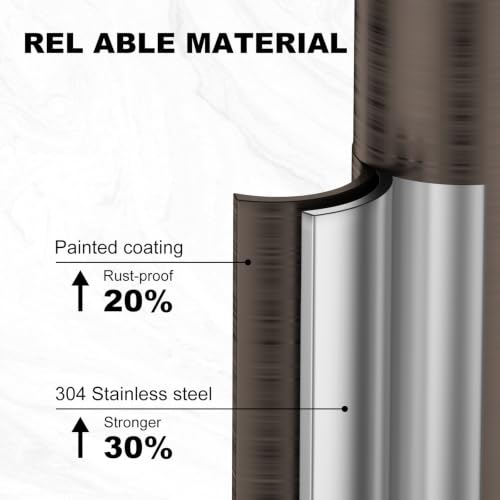Toilet Paper Holder Free Standing, 25” H Stainless Steel Oil Rubbed Bronze Toilet Paper Stand, Weighted Base Floor Tissue Roll Holder for Bathroom,Toilet Roll Stand - color: Oil Rubbed Bronze