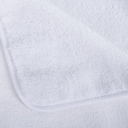 POLYTE 410 GSM Poly Blend Microfiber Quick Dry Bath Towel Set of 6 Pieces | 2-Body Towels, 2-Hand Towels, 2-Wash cloths, Oversize, Lint Free - color: White