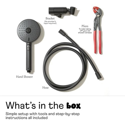 sproos! - Handheld Showerhead, High Pressure Performance, Moonlight | Metallics - Easy DIY Installation - Renter Friendly - 3 Spray Functions with Pause - Extra Long 70 Inch Flexible Hose - color: Moonlight