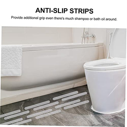 LABRIMP 24pcs Slip Strips for Bath Safety Transparent Stickers for Bathtubs Showers Stairs Floors and Traction Prevent Slippage - size: 24 pcs