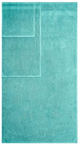 American Veteran Towel, 6 Piece Towel Set for Bathroom, 100% Cotton Turkish Bathroom Towels, 2 Bath Towels 2 Hand Towels 2 Washcloths, Turquoise Blue - color: Turquoise Blue, size: X Large 6 PC