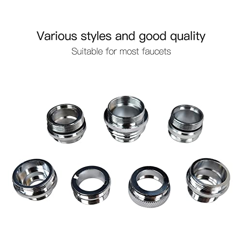 7pcs Faucet Adapter Kit With Male Junior Adapter Female 3/4”-27T