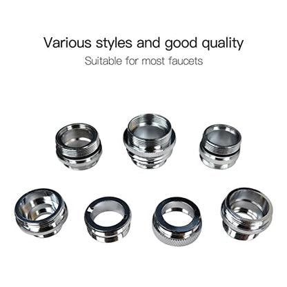 7pcs Faucet Adapter Kit With Male Junior Adapter Female 3/4”-27T