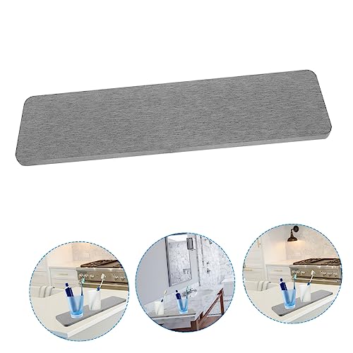PRETYZOOM Diatomite Absorbent Mat for Bathroom Countertop Rectangle Water Resistant Pad for Hand Mouthwash Cups and Toothbrushes Deep and Quick Dry