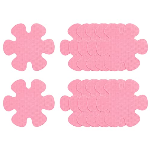 HARFINGTON 12pcs Non Slip Bathtub Stickers Bath Shower Floor 3.94" Anti-Slip Sticker Tape Flower Style Decals for Bathroom Kitchen Bathtub Treads Stairs, Pink - color: Pink, size: 3.94"