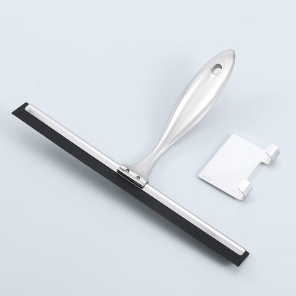 All-Purpose Shower Squeegee for Glass Doors,Tile Shower Walls,Squeegee for Shower Glass,Shower Squeegee,Bathroom, Window,Floors, Glass and Car Windshield, Mirrors and Kitchen-Stainless Steel