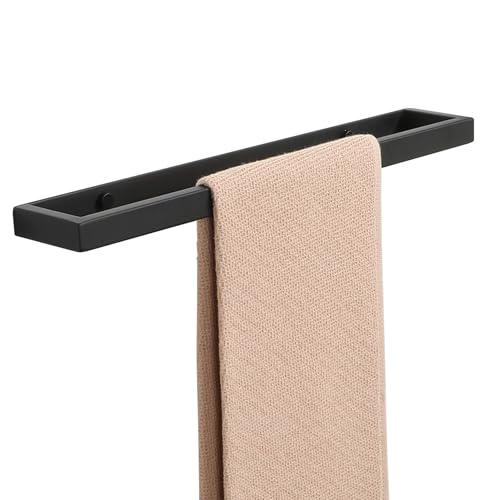 Alise 16 Inch Towel Bar, Hand Towel Holder, Matte Black | Wall Mounted Towel Rack, SUS304 Stainless Steel, For Bathroom and Lavatory - color: Black, size: 16-Inch