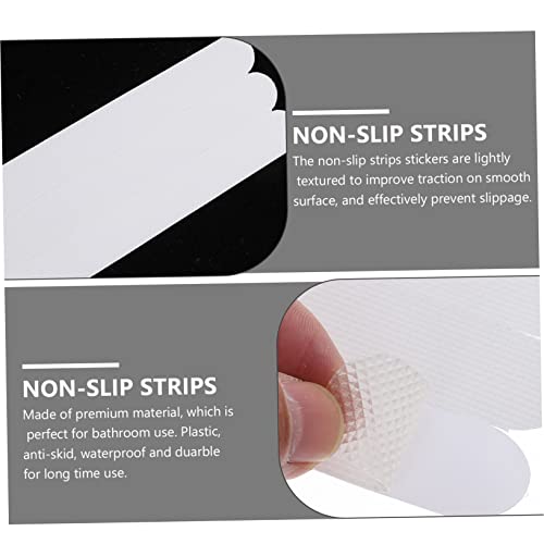 36pcs Slip Tape for Bathroom Non-Slip Strips White Shower Bathtub Safety Adhesive Treads Skid Stickers Bath Safety Strips Non Stickers for Stairs Floors - size: 38X2cm