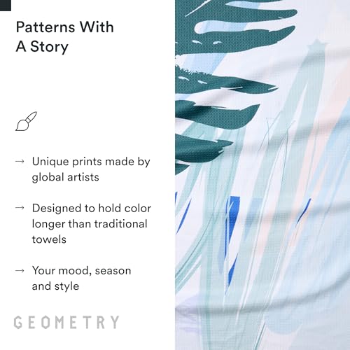 GEOMETRY Kitchen Tea Towels - Quick Dry Microfiber Dish Towels for Kitchen Create, 18" x 30" 1 Pack - color: Pretty Petals, style: Kitchen Towel - Single