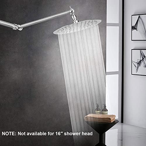NearMoon Adjustable Shower Arm Universal Connection, Extension Arm, Adjust Angle to Upgrade Shower Experience, Easy to Install, Anti-leak (11 Inch, Brushed Nickel) - color: Brushed Nickel, style: 11 Inch Adjustale