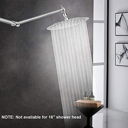 NearMoon Adjustable Shower Arm Universal Connection, Extension Arm, Adjust Angle to Upgrade Shower Experience, Easy to Install, Anti-leak (11 Inch, Brushed Nickel) - color: Brushed Nickel, style: 11 Inch Adjustale